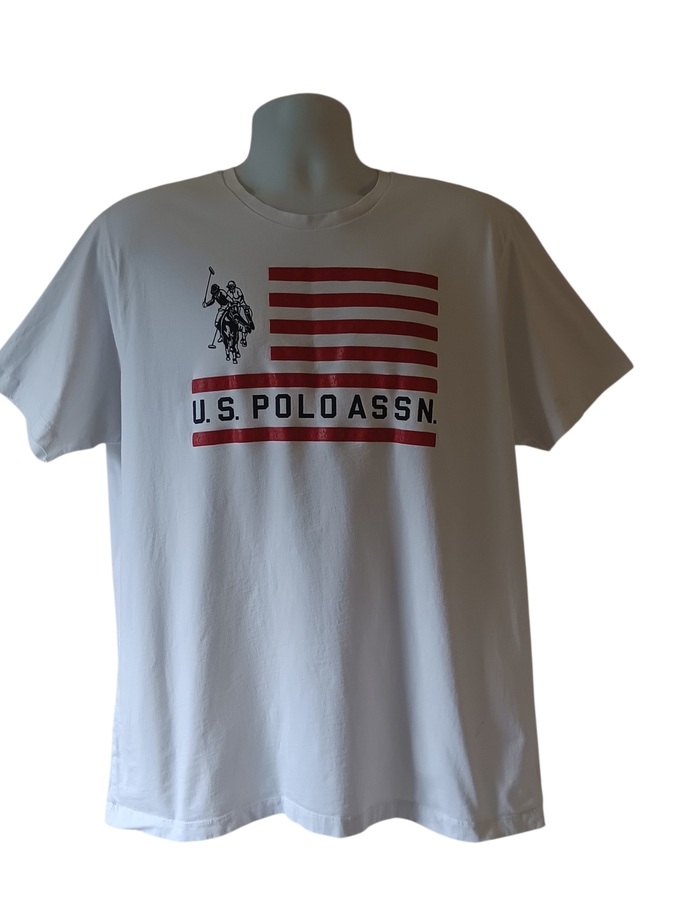 U.S. polo Assn. men's white short-sleeve graphic t-shirt size XL